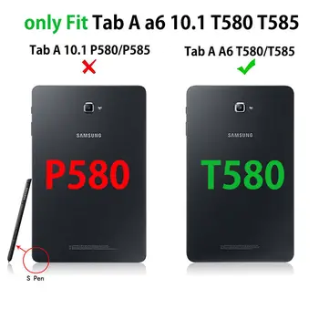 Caz Pentru Samsung Galaxy Tab Un A6 10.1 2016 T580 T585 SM-T585 T580N Caz Acoperire Tableta rezistenta la Socuri Grele Cu Stand Stea Funda