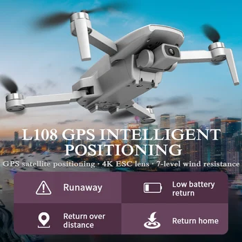 EKEN L108 GPS Mini drona 4K HD 5G WiFi motor fără perii FPV Dron zbor de 25 de minute distanță RC 1 RC Quadcopter cu EX5 Drone