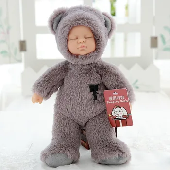 Papusa de plus Animal de Pluș Urs Iepure Jucărie PVC Față de Dormit pentru Copii Papusa de Plus Iepuras Copii Cadou de Crăciun pentru Copii Jucarii pentru Copii