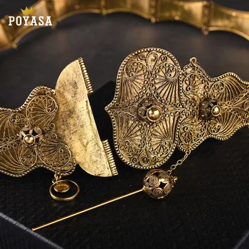 2019 Transport Gratuit Caucaz Etnice vechi-centura de aur pentru femei Caucaz nunta traditionala talie lanț pentru femei