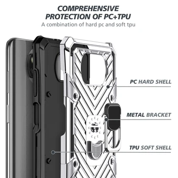 JKaiSen la Șocuri Armura Telefon Caz Pentru Xiaomi POCO M3 POCO M2 Pro POCO X3 NFC Suport Auto Capac de Protecție Caz Înapoi Caz