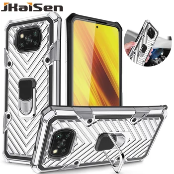 JKaiSen la Șocuri Armura Telefon Caz Pentru Xiaomi POCO M3 POCO M2 Pro POCO X3 NFC Suport Auto Capac de Protecție Caz Înapoi Caz