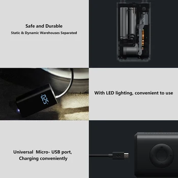 Xiaomi Mi Mijia Digital, Portabil, Pompa Compresor de Aer de Presiune în Anvelope Detectarea Electric Pneumatic Pompa Pentru Bicicleta Motocicleta Masina mingea