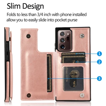 De lux Slim Fit Portofel din Piele de Caz Pentru Samsung Galaxy S21 Ultra S20 FE S9 Plus Nota 20 10 Lite Cu Slot pentru Card de Acoperire rezistent la Șocuri