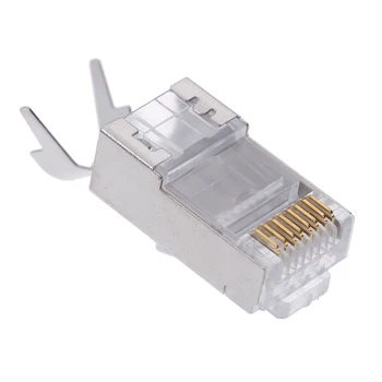 10buc Șapte tipuri de 10 Gigabit triple furculita placat cu aur, cristal cap 8 core cablul de rețea RJ45 ecranat FTP split conector