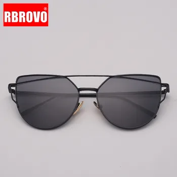 RBROVO 2021 Brand Designer de ochelari de Soare Ochi de Pisica Femei Vintage din Metal Reflectorizant Ochelari Pentru Femei Oglinda Retro Oculos Gafas De Sol