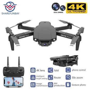 Noi 2020 E99 drona 4K HD dual camera pliabil drona cu wifi FPV 1080p transmisie în timp real de 50 de ori focus RC Quadcopter