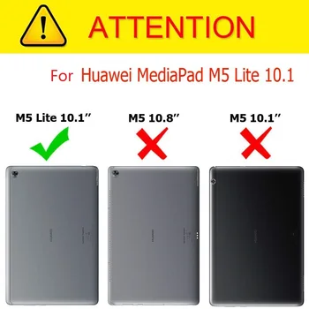 Ultra-subțire Caz Magnetic pentru Huawei MediaPad M5 Lite 10.1 Inteligent Piele PU Funda Capacul de Somn/Wake Auto BAH2-W19/L09/W09 10