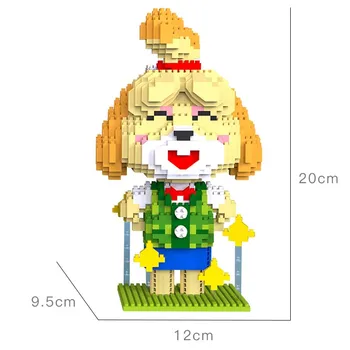 1224pcs+ Animal Crossing Isabelle Raton Tom Nook Micro Blocuri Model 3D DIY Mini Diamond Cărămizi de Jucărie pentru Cadou de Crăciun