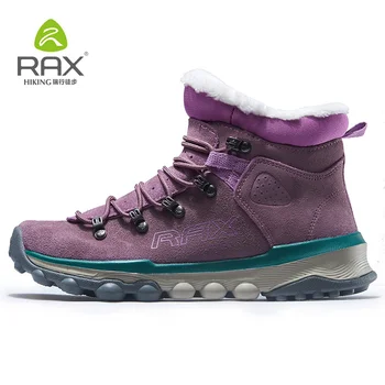 RAX 2018 Iarna Zapada Ghete Barbati Sport în aer liber Adidasi pentru Femei Usoare de Turism Bocanci de Pluș Pantofi Trekking Barbati