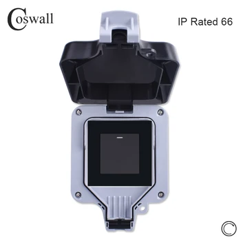 Coswall Intemperii IP66 rezistent la apă în aer liber Comutator de Perete 1 banda 1 mod de Moment de Contact Comutatorul de Resetare Buton de Comutare