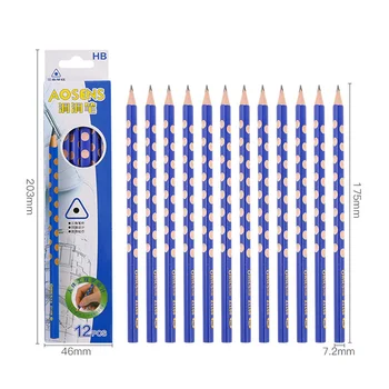 12buc/Set Gaura Creion Hb Creion Papetărie, Consumabile de scris Triunghi Drăguț Creioane Pentru Școală Tei Birou Copii Cadou lapices