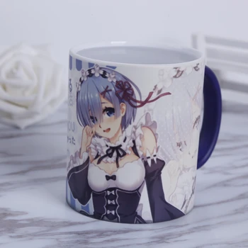 Anime JK Re : Viața într-o lume diferită de zero Ram Rem Cosplay Ceai Lapte Cafea Ceasca de Schimbare de Culoare de zi cu Zi Bea Cana Cadou