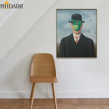Suprarealismul Magritte, Fiul Omului de Artă Reproducerea Postere si Printuri Panza Pictura Arta de Perete Poza pentru Decor Acasă