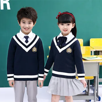 Copii Scoala Uniforme Copii 4buc Școală Purta Japoneză Pulover Jacheta Student Britanic Tinutele Grădiniță Uniformă D-0517
