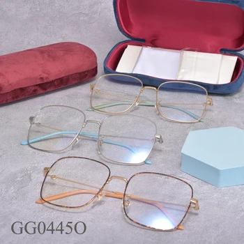 Brand de Lux Italian optic ochelari cadru GG0445O Metal de înaltă calitate Pătrat mare baza de Prescriptie medicala Ochelari cadru pentru femei barbati