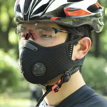 2 buc Fata de Gura Masca Anti-Virus Negru Filtru de Carbon activ Mouthmask Pentru Unisex Anti-praf Gura Masca de fata Lavabil
