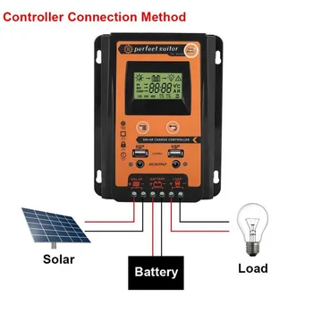 12V 24V 30A 50A Controler de Încărcare Solar Charge Controller Panou Solar cu Baterie Regulator Dual USB, Display LCD de Calitate Superioară