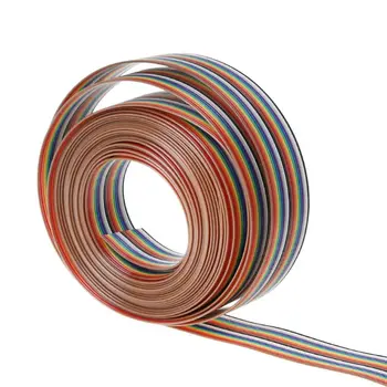 5m Curcubeu Cablu 20Pin DuPont Sârmă Cu 1,27 mm Linia de Teren a Conecta Firele