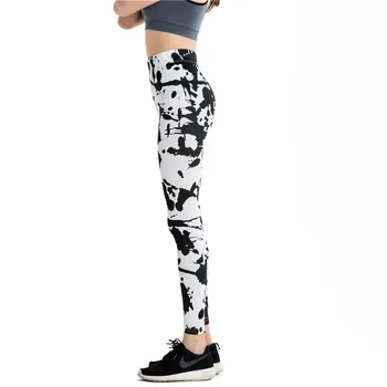 Stilul Punk Vopsea Push-Up Jambiere cerneală Stropi Rendering Print Femei Geometrice Legging Casual de Fitness Pantaloni de Creion WAIBO URS