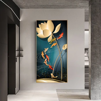 RELIABLI ARTA Tablouri Canvas Stil Chinezesc Imagini de Pește Moderne de Arta de Perete Pentru Camera de zi de Decorare Postere Si Printuri Fara Rama