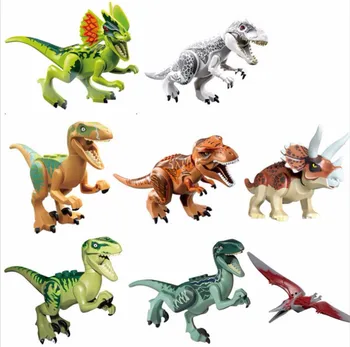 8pcs/set Dinozauri Jurassic World Dinozauri Cifre Jurassic Clădire Tyrannosaurus Asambla Blocuri Clasic Jucărie pentru Copii