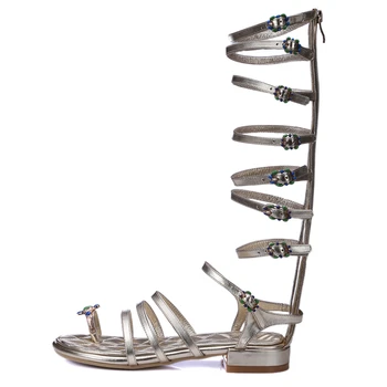 DORATASIA Casual Tocuri Indesata Scăzut Pantofi Elegante Sandale de Vara pentru Femei de Brand, Design de Aur de la jumătatea vițel Sandale Gladiator