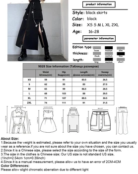 Noua Moda de Vara Fusta Neagra Femeile coreene Casual Streetwear Fuste Cu Lanț Mare de Buzunar Cargo Fusta de sex Feminin Pentru XS-2XL