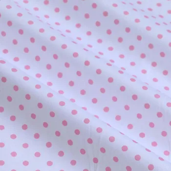 Bumbac diagonal pânză de desen animat cu puncte roz materiale pentru BRICOLAJ copii pătuț lenjerie de pat perne haine manopera quilting tela