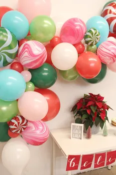 80buc/set Crăciun Ghirlanda Baloane cu Candy Land, Vacanta Balon Garland, Petrecere de Craciun Decor de Crăciun, Baloane