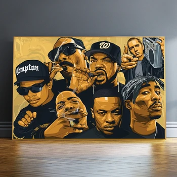 Rezumat Rapper Stele 2PAC Tupac Coasta de Vest Musicer Arta de Perete Postere Si Printuri Hip hop Cântăreață Tablouri Canvas Wall Art Poza