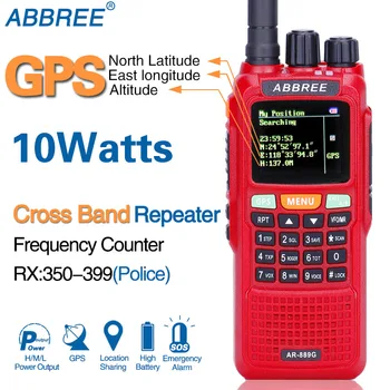 Abbree AR-889G GPS SOS10W 999CH Iluminare Noaptea Duplex Cross band repetor Dual Primirea de Vânătoare Ham Radio CB de Emisie-Receptie