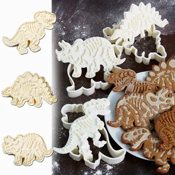 JX-LCLYL 6 Buc Plastic Dinozaur Cookie Cutter Biscuiți produse de Patiserie Tort Fondant Mucegai Set Acasă