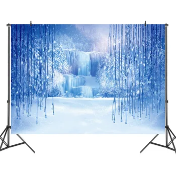 125x80cm Frozen Elsa Printesa de Partid Fundaluri Cortina Photobooth Fundal Pânză Copii Ziua de nastere Decoratiuni de Perete