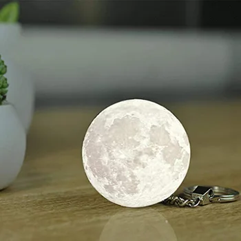 Cel mai mic Pret Mini Iluminat cu Led 3D de imprimare luna Brelocuri lumina de noapte de Creatie stralucitoare cadouri Alimentat de la Baterie Led-uri de Culoare Schimbare lampă
