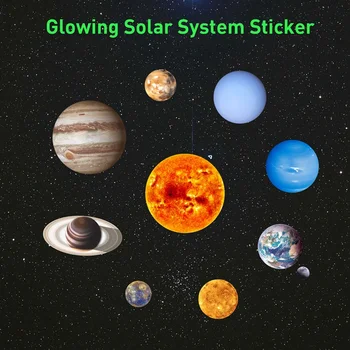 10 Buc Planetă a Sistemului Solar Fluorescente Autocolante de Perete Univers Planeta Galaxy Camera Copiilor Dormitor Luminos Autocolante de Perete Dec