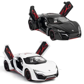 Foarte simulat jucării 1:24 masina Super-sport Trage înapoi aliaj masini cu sunet diecasts vehicule de jucărie 1/24 model de Copil cadou de ziua de nastere