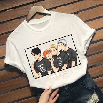 Haikyuu Amuzant Tricou Barbati Unisex Anime T-shirt Rece Streetwear Grafic Tricou de Moda de Top Teuri de sex Masculin