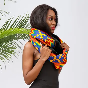 Africa de Moda eșarfă de bumbac, ceara de Imprimare eșarfă pentru femei și bărbați Nigerian kente de iarnă eșarfă eșarfă cald