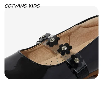 CCTWINS Copii Pantofi 2020 Primăvară Copil Stras Plat Copiii Prințesă de Moda Pantofi de Partid Fete Marca Mary Jane Black GM2676