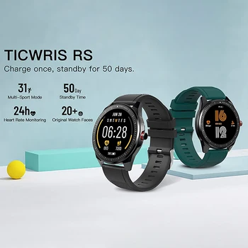TICWRIS Ceas Inteligent 1.3-Inch 9 mm Ultra-Subțire Ramă IP68 Impermeabil Multi-Funcție Ceas Sport Susține 31 Moduri de Sport