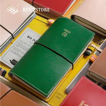 2019 Noi Sosesc Yiwi 125X218MM de Călătorie Standard Notebook PĂDURE TRAV Jurnal Material Reciclabil Acoperi Planificator