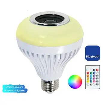 Smart Light Bulb Speaker Bluetooth RGB de Culoare Alb-Schimbarea Estompat Bec LED