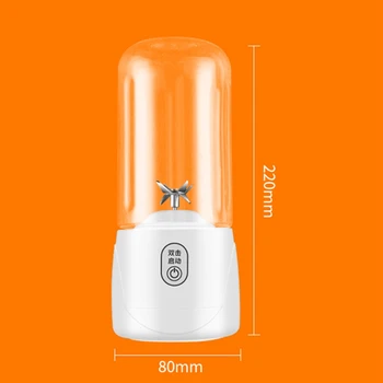 6 Lame Portabil Storcator Electric USB Reîncărcabilă Smoothie Blender Aparat Mixer Cană cu Suc de Filtru Rapid Blendere