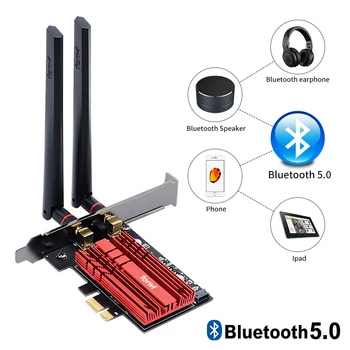FV-AX3000 Dual Band 2.4 Gbps WiFi 6 AX200 placa de Retea Gigabit Pcie Bluetooth Wifi 5.0 Adaptor Wireless Pentru Pc-ul Desktop pentru Windows 10
