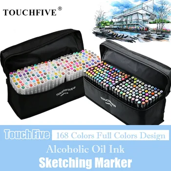 TouchFIVE 12/24 Culori Schiță Tonuri De Piele Marker Artist Două Capete Pe Baza De Alcool Manga Art Markeri Perie Stilou De Artă