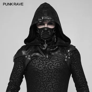 Punk Rave Rock Unisex Steampunk Pu Negru din Piele de Partid Cospaly Pălărie cu Gluga Accesoriu Gotic Performanță WS275