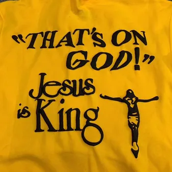 O singură bucată, Fără cusături Kanye west CPFM pentru Isus este regele Hanorac cu Glugă Bărbați Femei 1:1 de Înaltă Calitate Isus Este Regele Pulover
