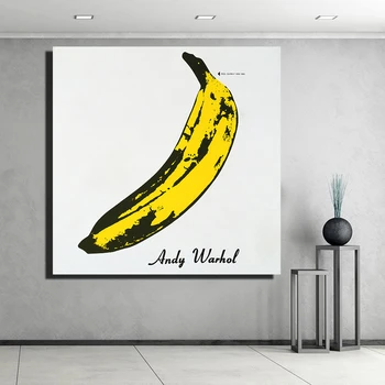Înfrumusețează Mână Draw Andy Warhol Banana HD Imprimare Panza Pictura in Ulei Bucătărie Decor de Perete Postere Living opera de Arta Acasă Imagini
