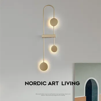 Nordic Art Dormitor la Mansardă Noptiera Led Lampă de Perete Creative Living Cina Coridor TV Decor de Perete Tranșee de Iluminat
